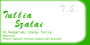 tullia szalai business card